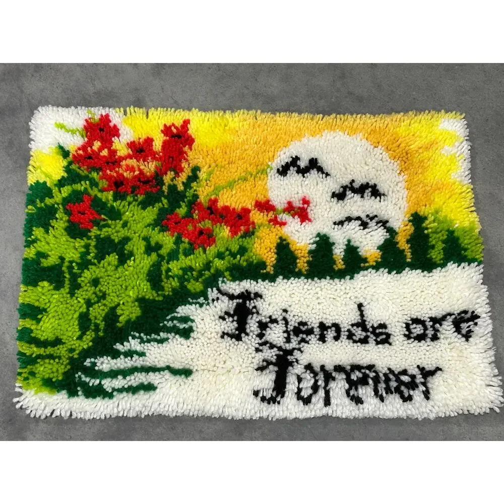 Friends are Forever, Latch Hook Rug, 17x24